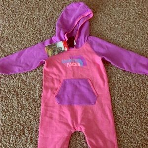 North face one piece baby girl 12-18